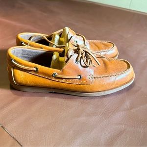 Brown Learher Rockprt boat shoes